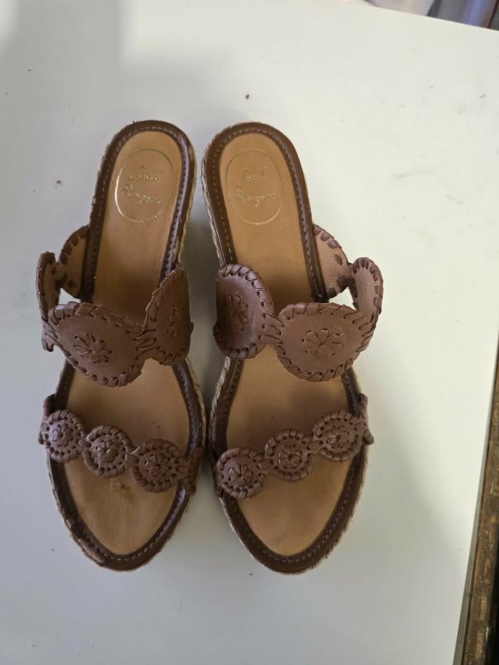 Jack Rogers Espadrille Wedge Sandals Size 9.5M